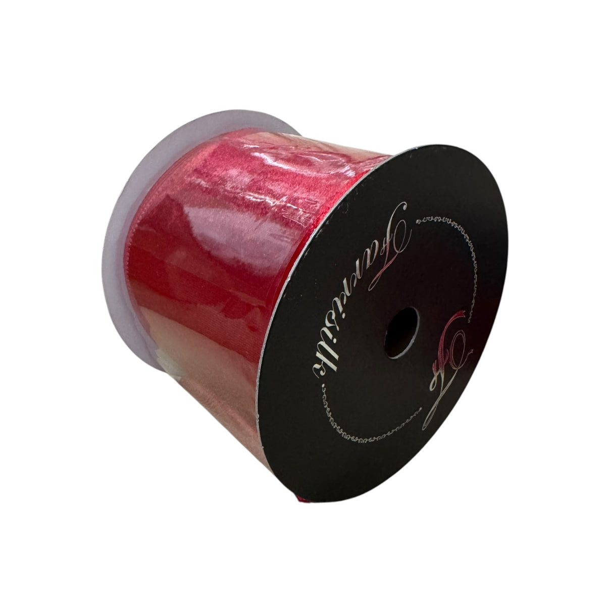 Red velvet wire ribbon 4”