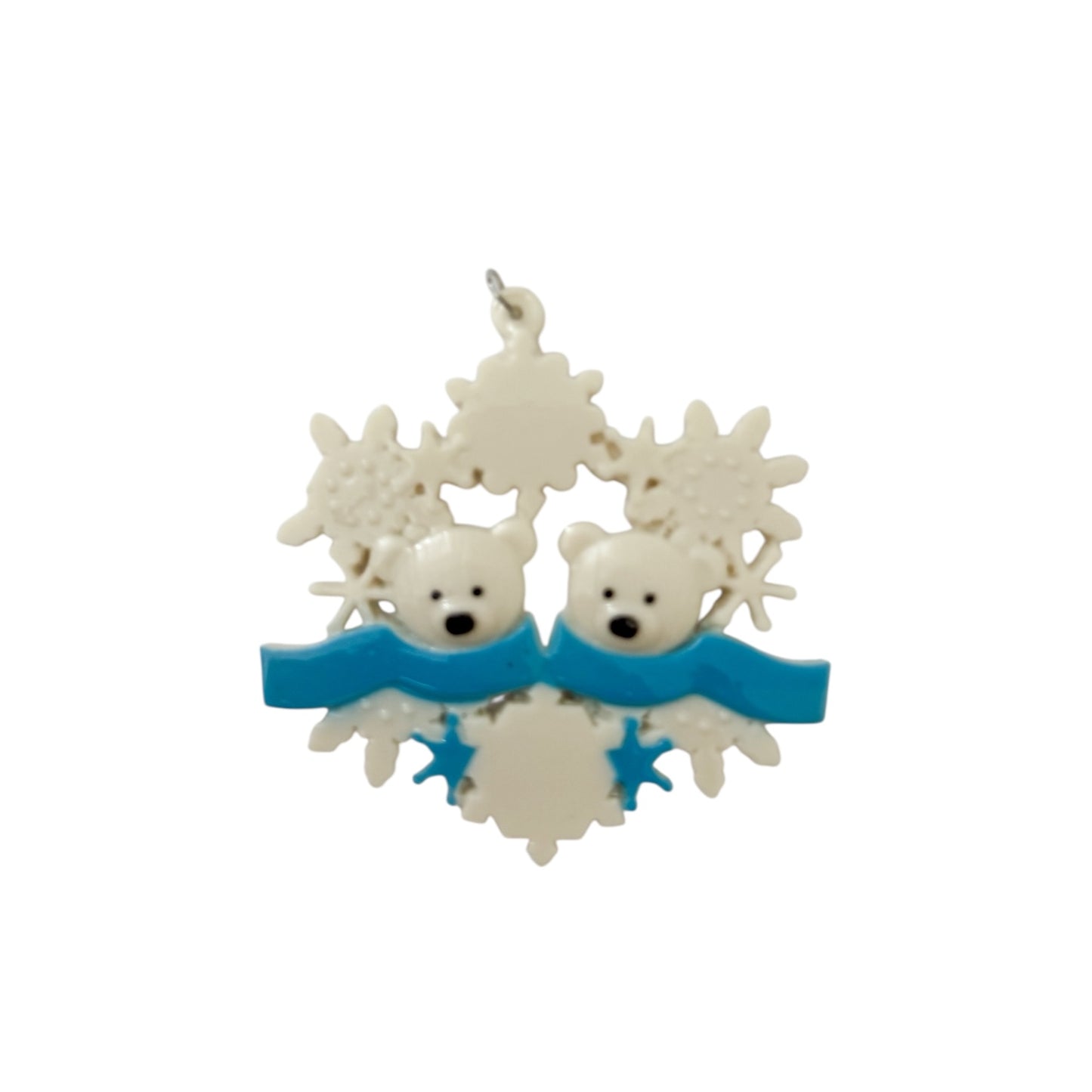 Ornament with bears and snowflakes