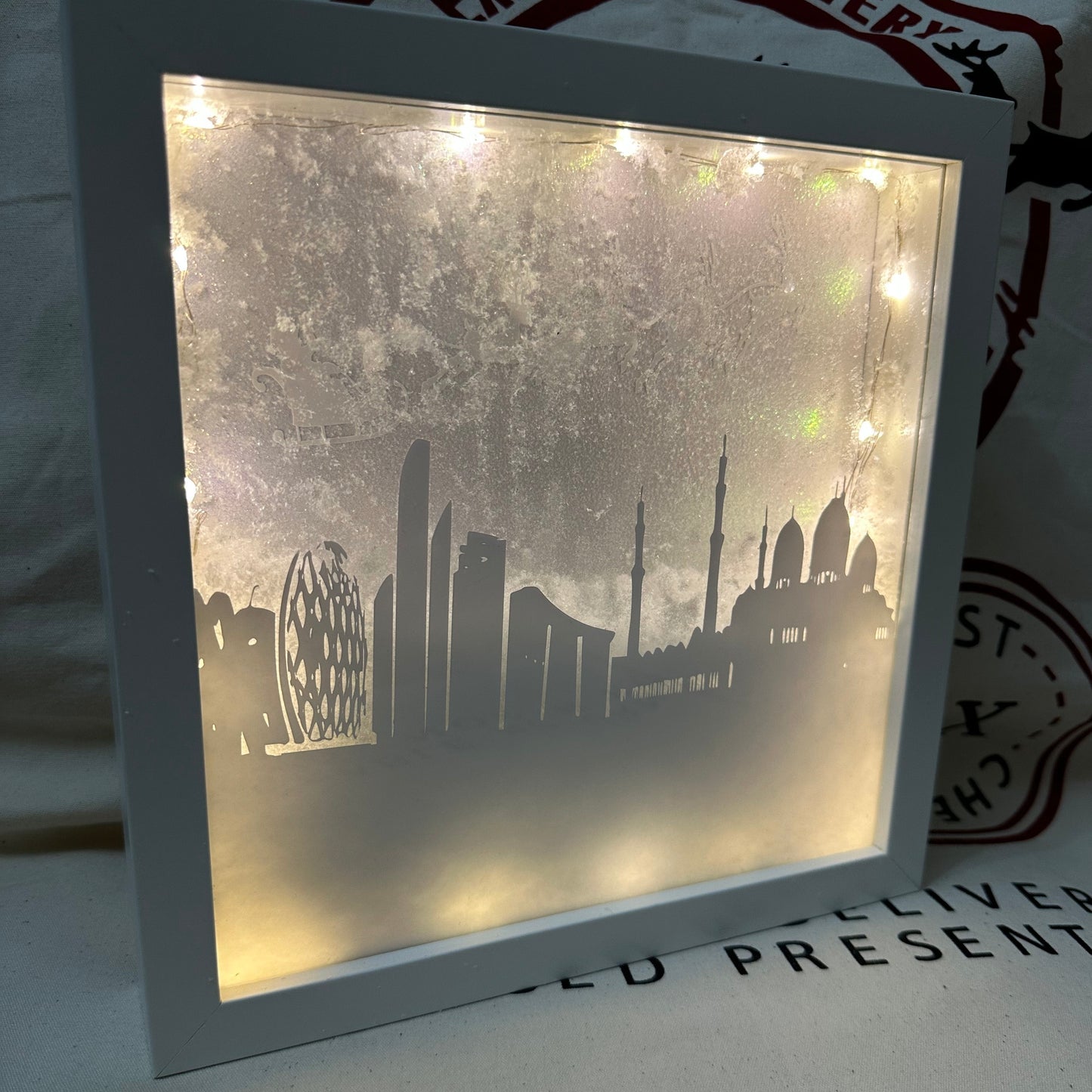 Abu Dhabi Skyline Light Up Frame