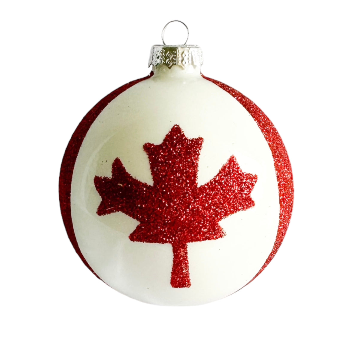 Canada Flag Glass Bauble - medium