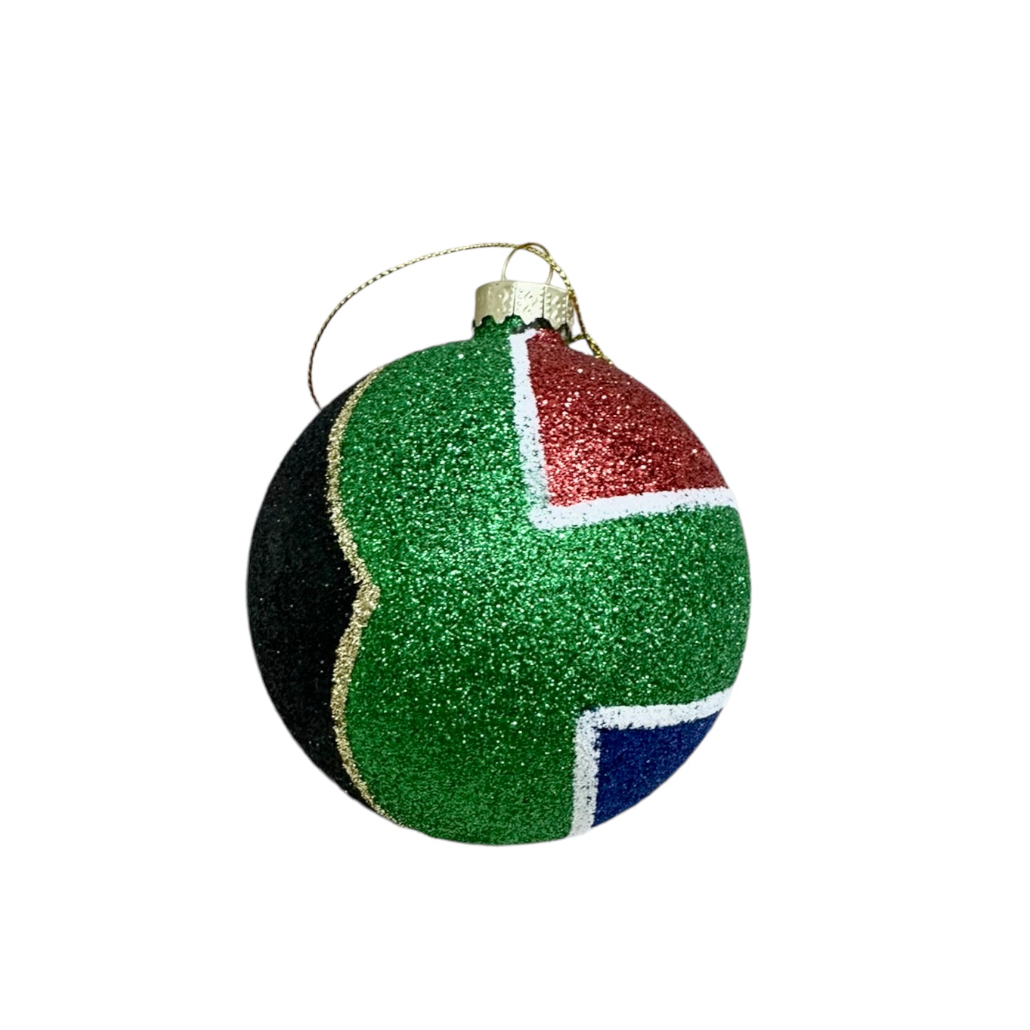 South Africa Glass Flag Bauble - Medium