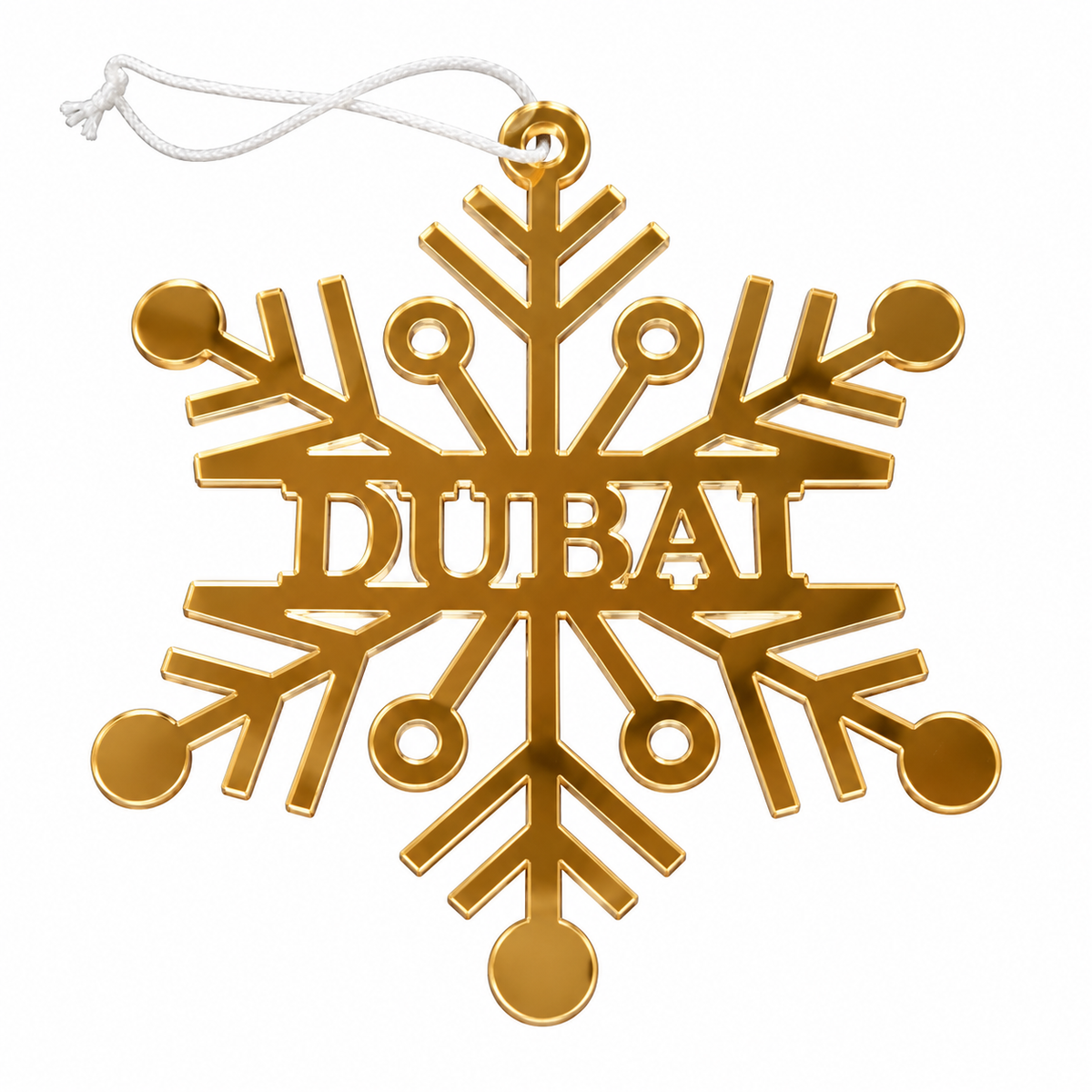 Gold acrylic Dubai ornament
