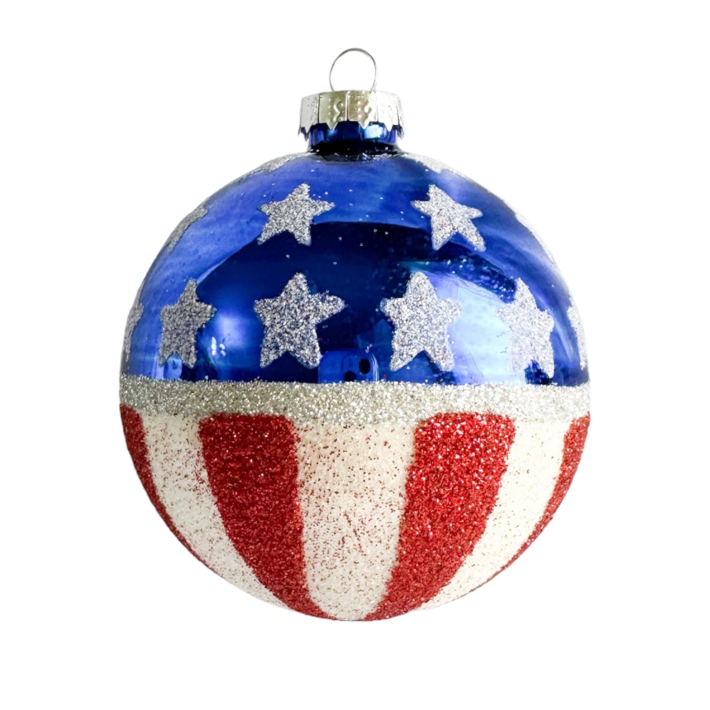 Glitter flag baubles - Medium