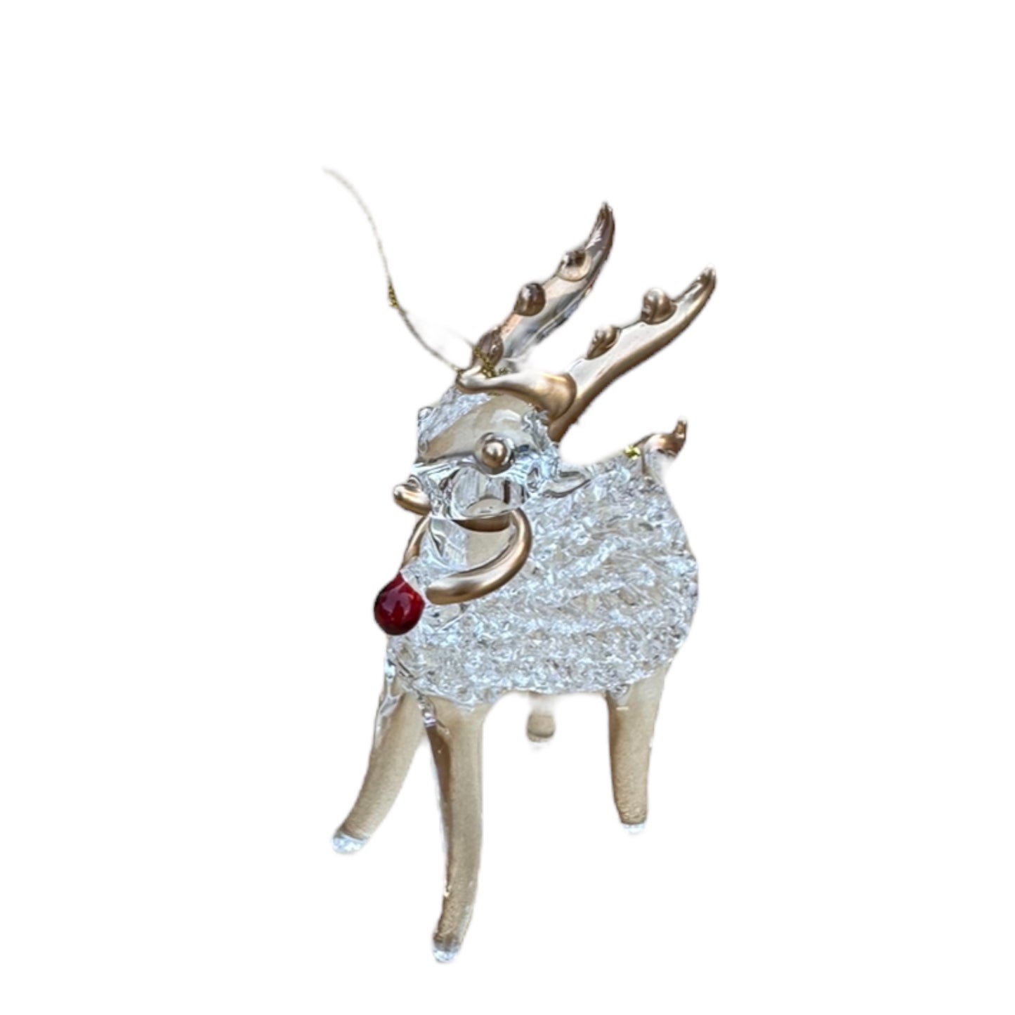 Glass Reindeer Ornament (no stand) 6cm