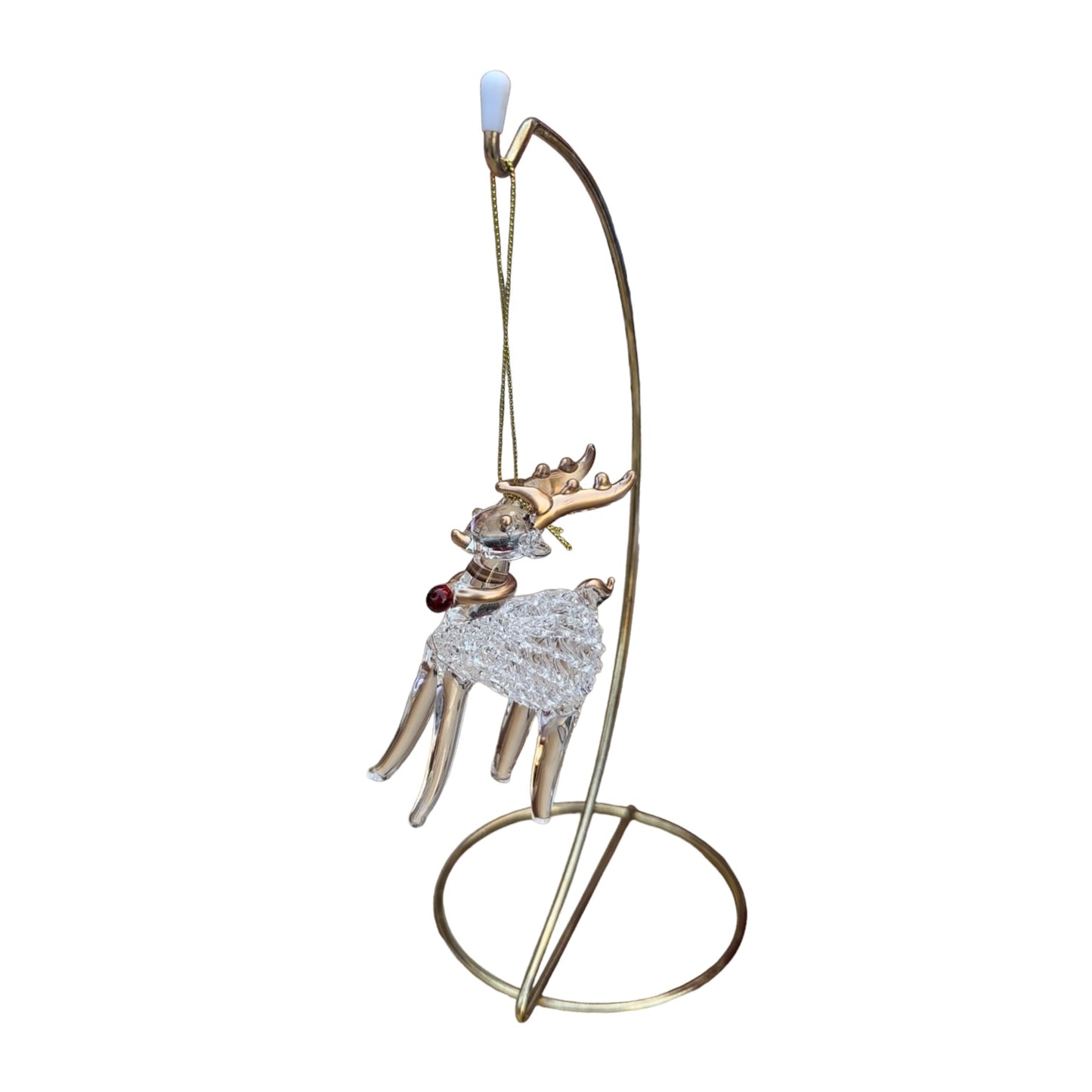 Glass Reindeer Ornament (no stand) 6cm