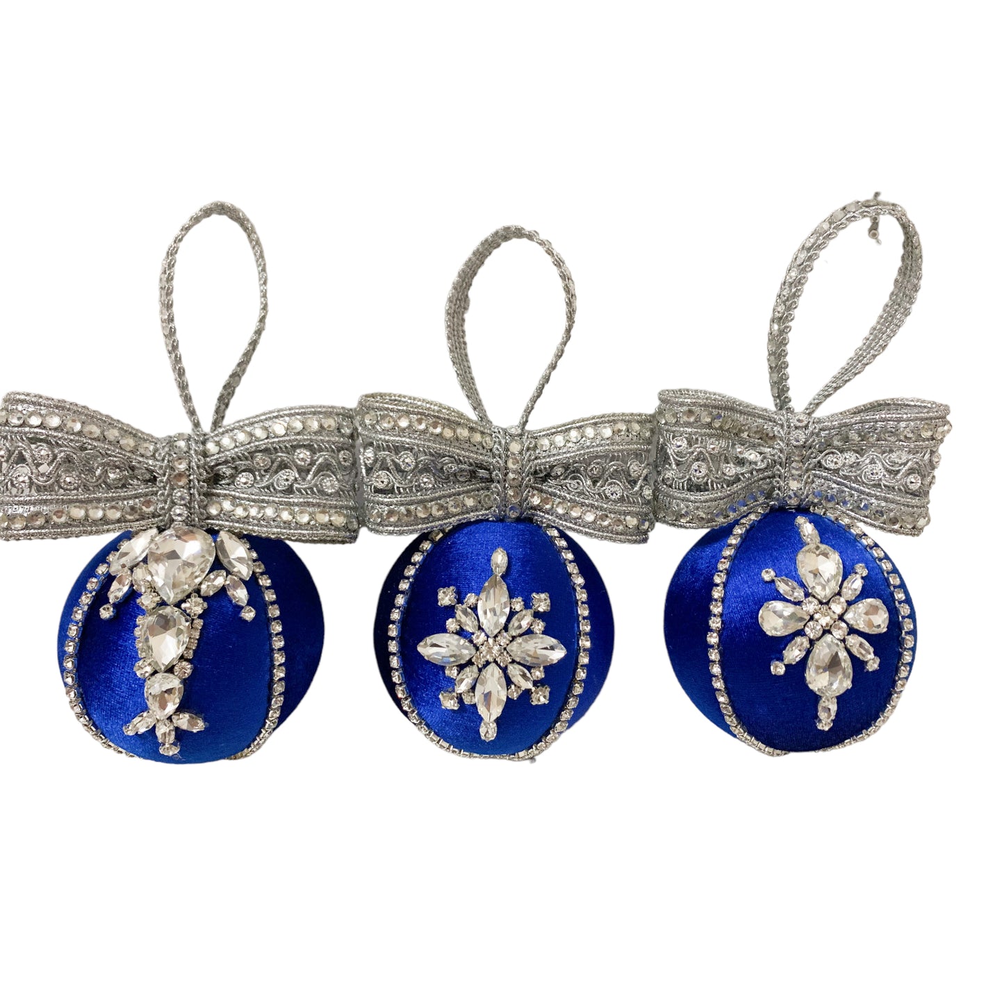Blue Mosaic Rhinestone Baubles