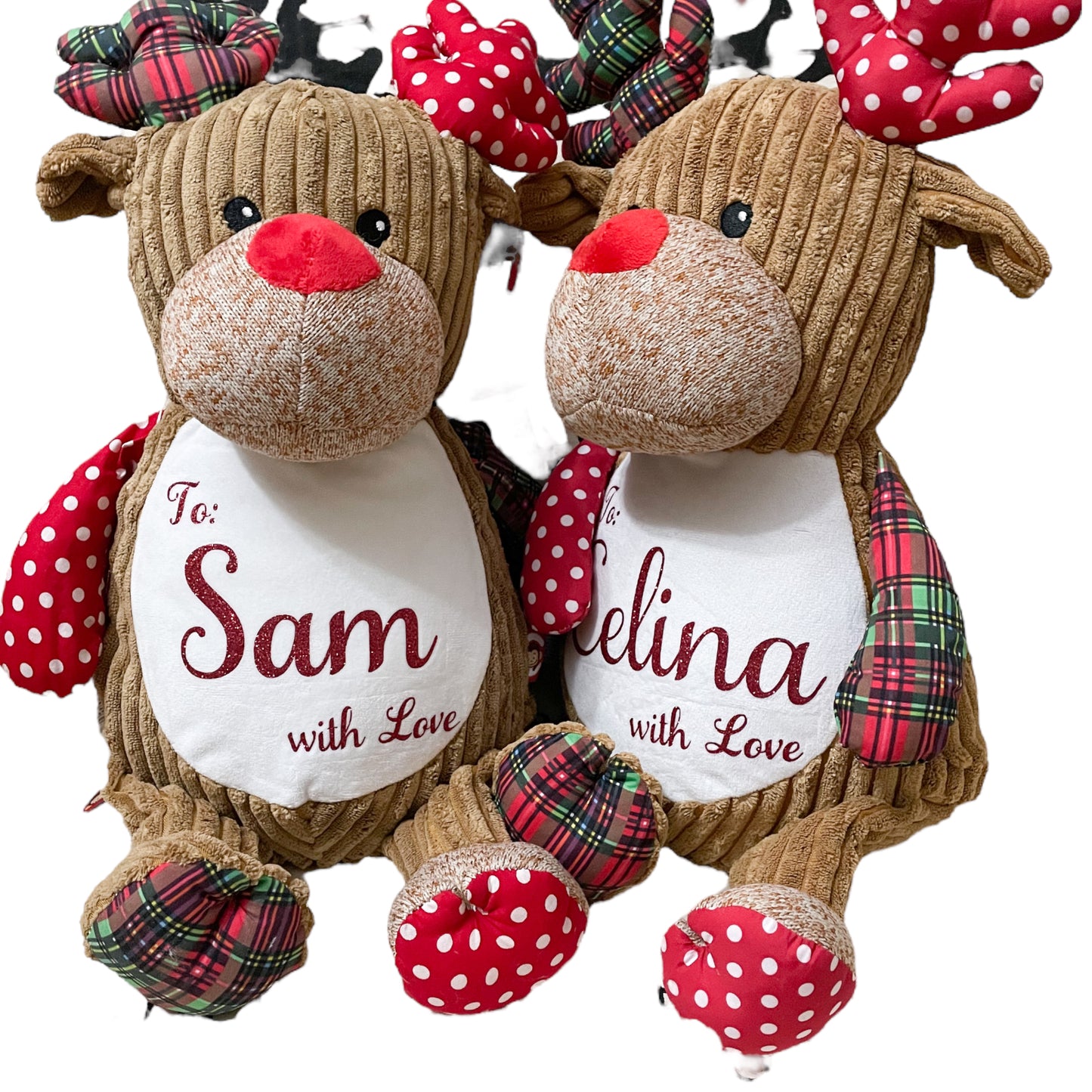 Reindeer with red
