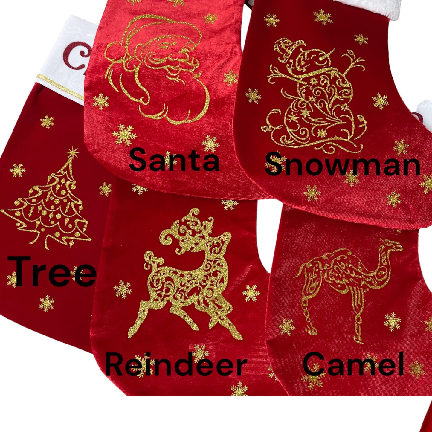 Luxury Velvet Stockings, Gold, Champagne, Silver, Light Gold, Rose Gold, White