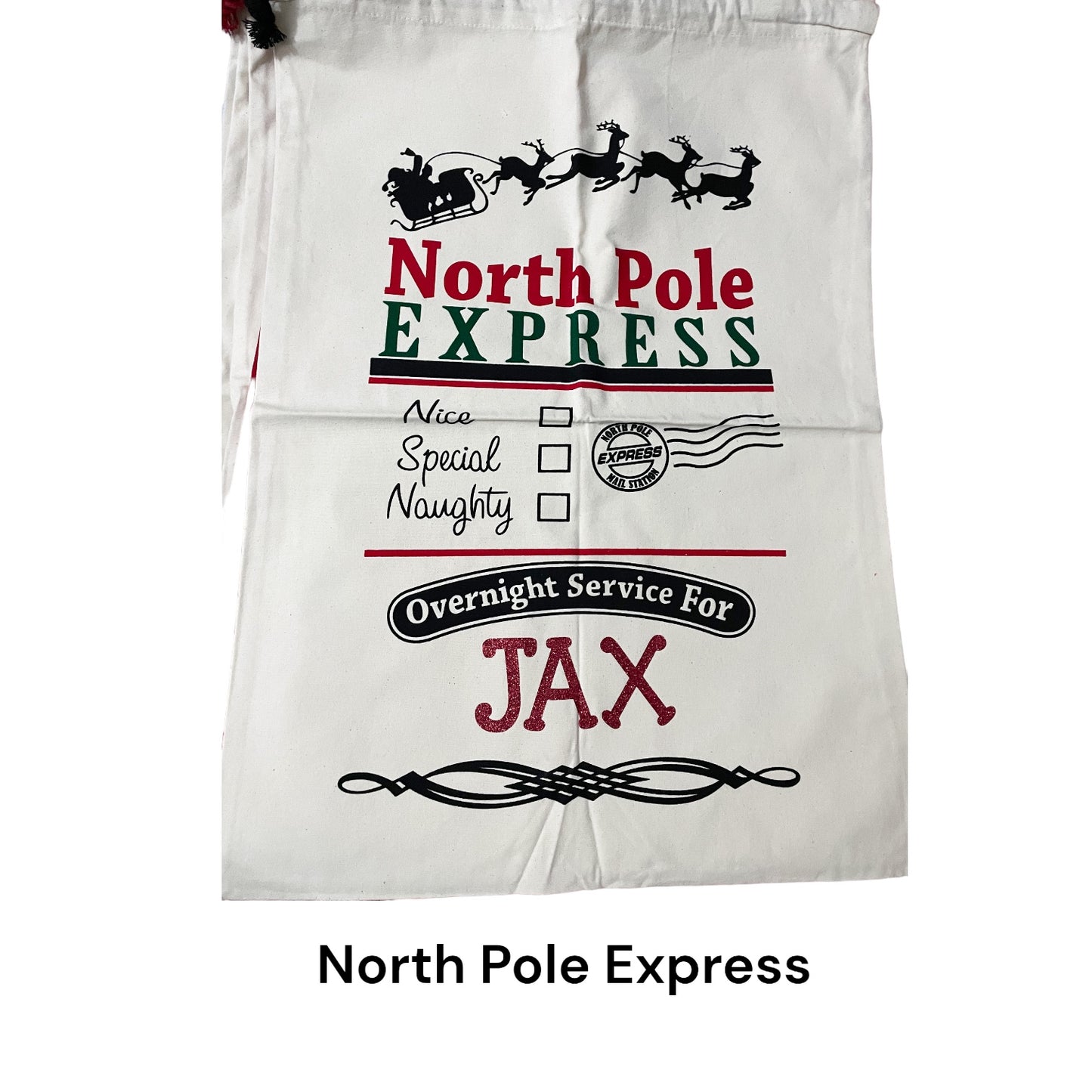 Cotton Christmas Santa Sacks