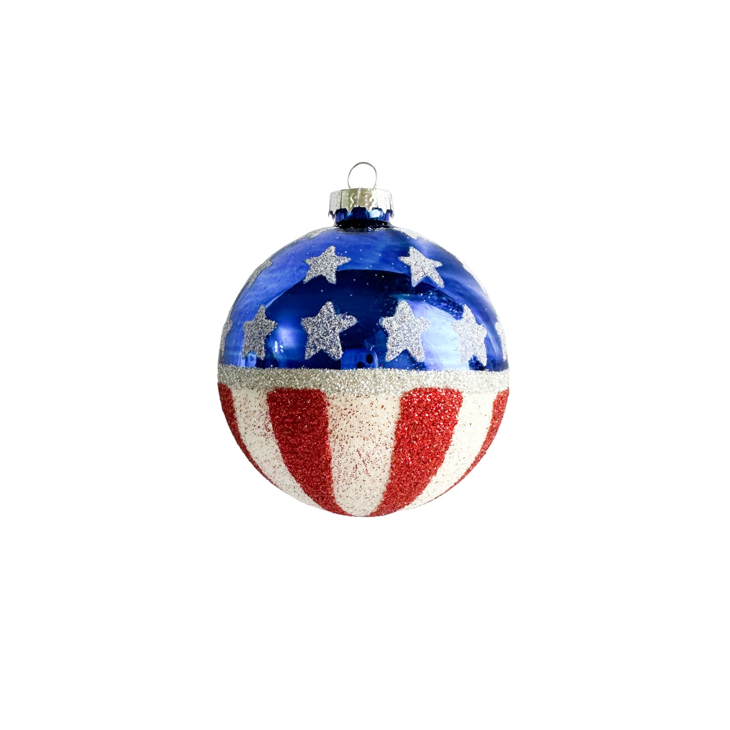 USA Flag Glass Bauble - medium