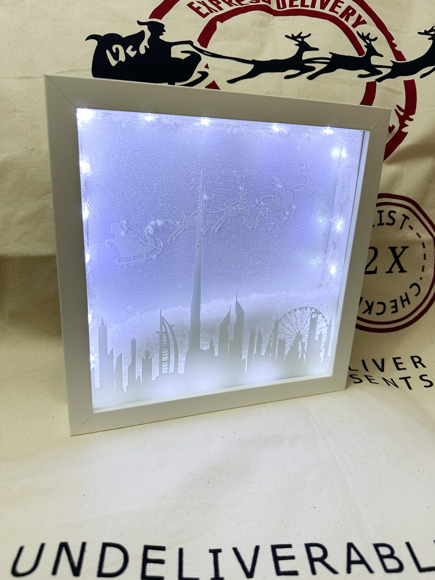 Dubai Skyline Light Up Frame