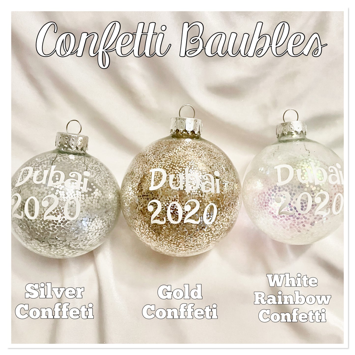 Personalised Confetti Bauble