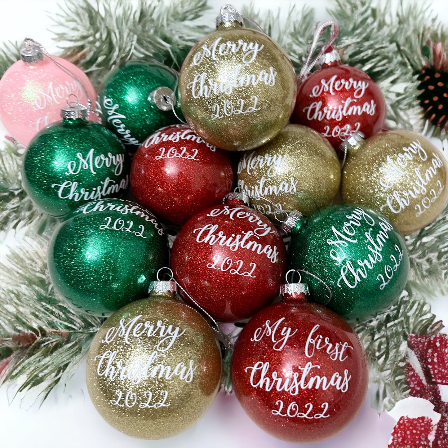 Personalised Name Glass Bauble
