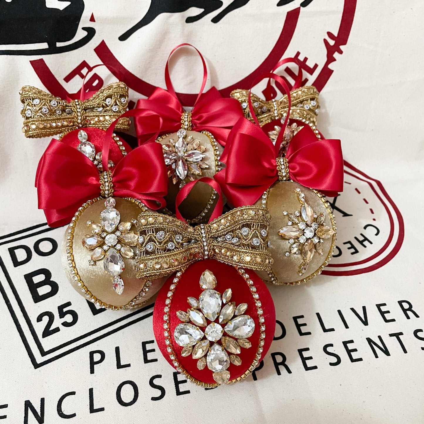 Rhinestone mosaic baubles