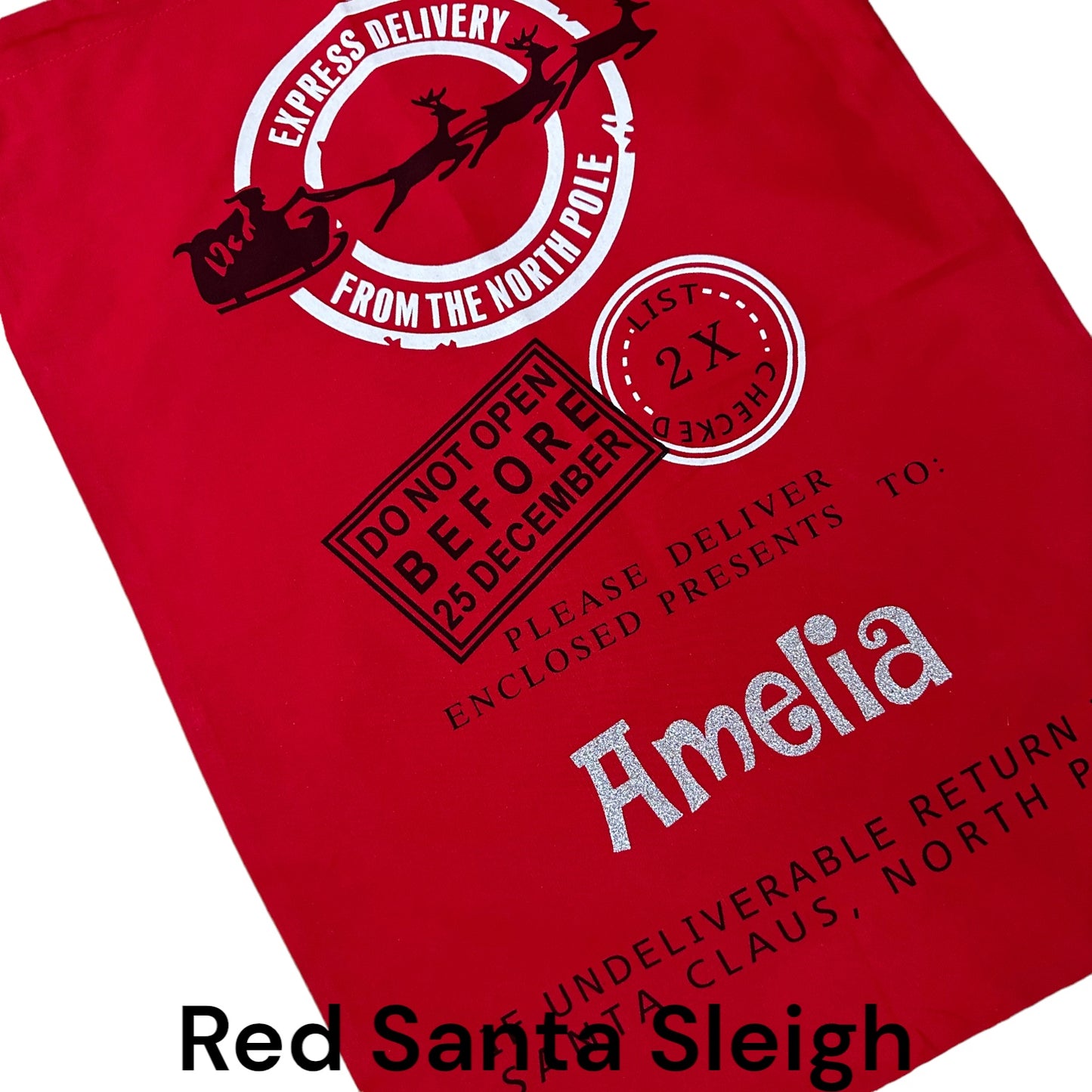 Cotton Christmas Santa Sacks