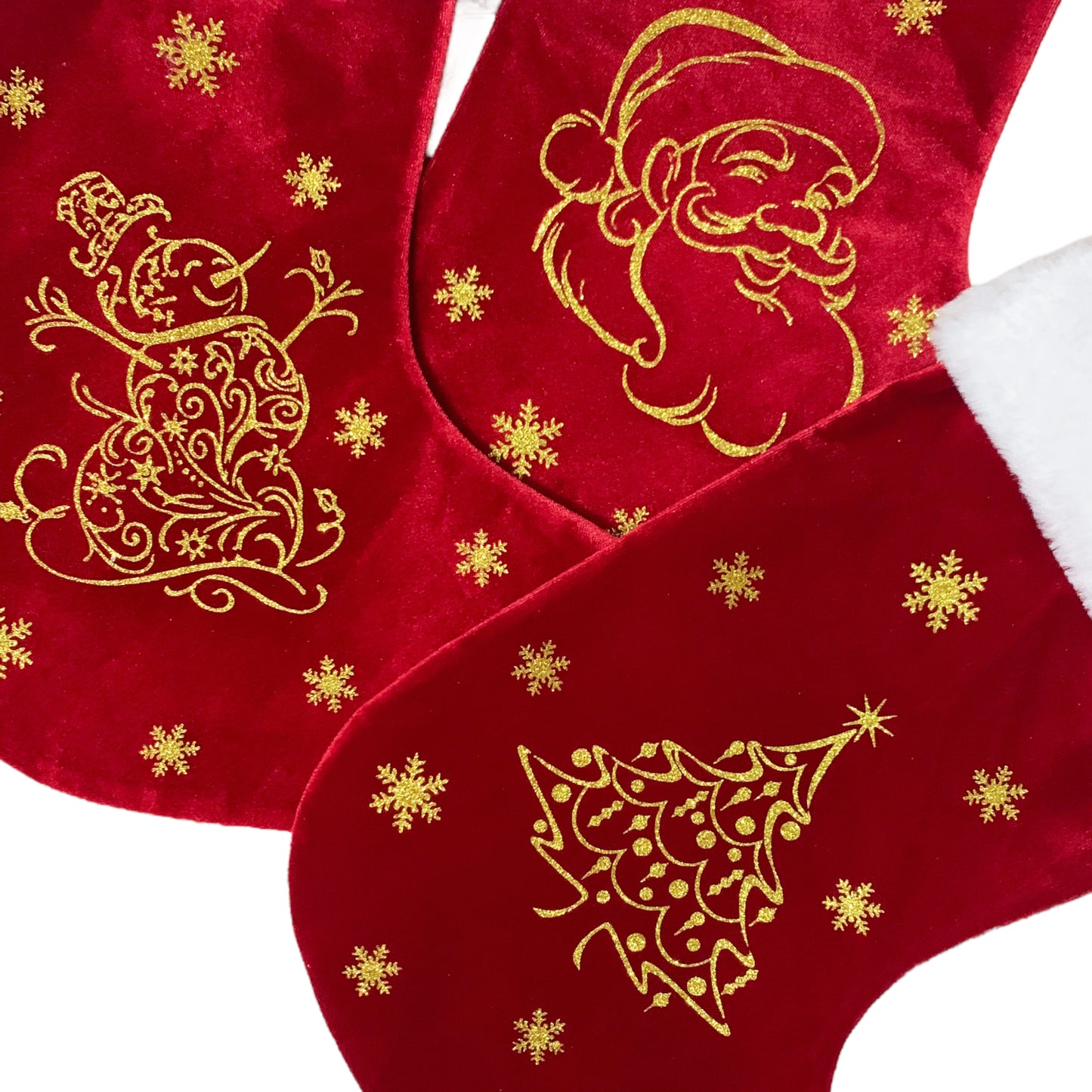 Red Velvet stockings with White Fur