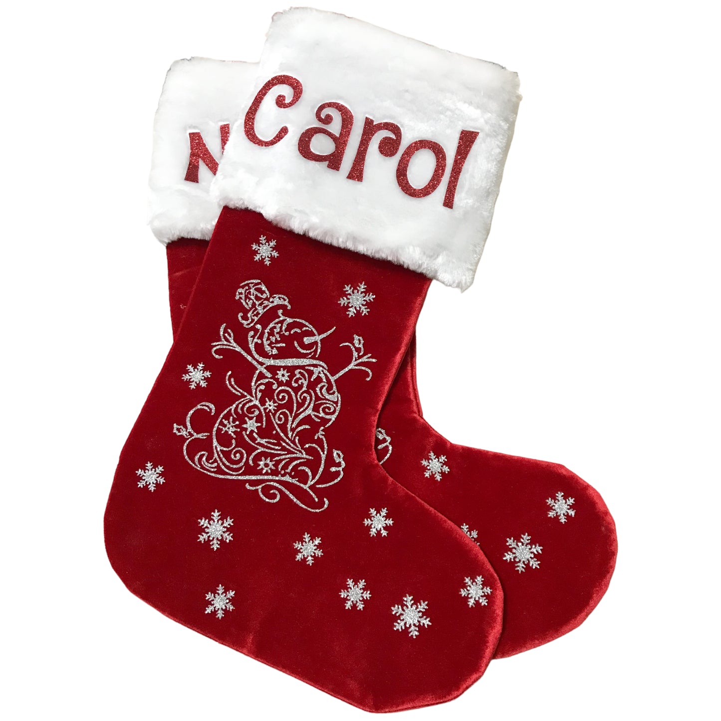 Red Velvet stockings with White Fur