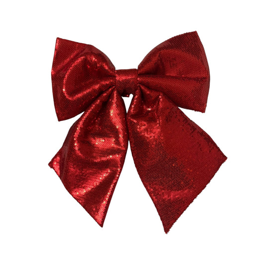 Large Red sequins Tree bow 26/29cm