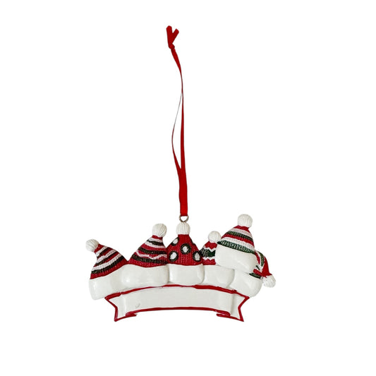 Christmas family hats ornament