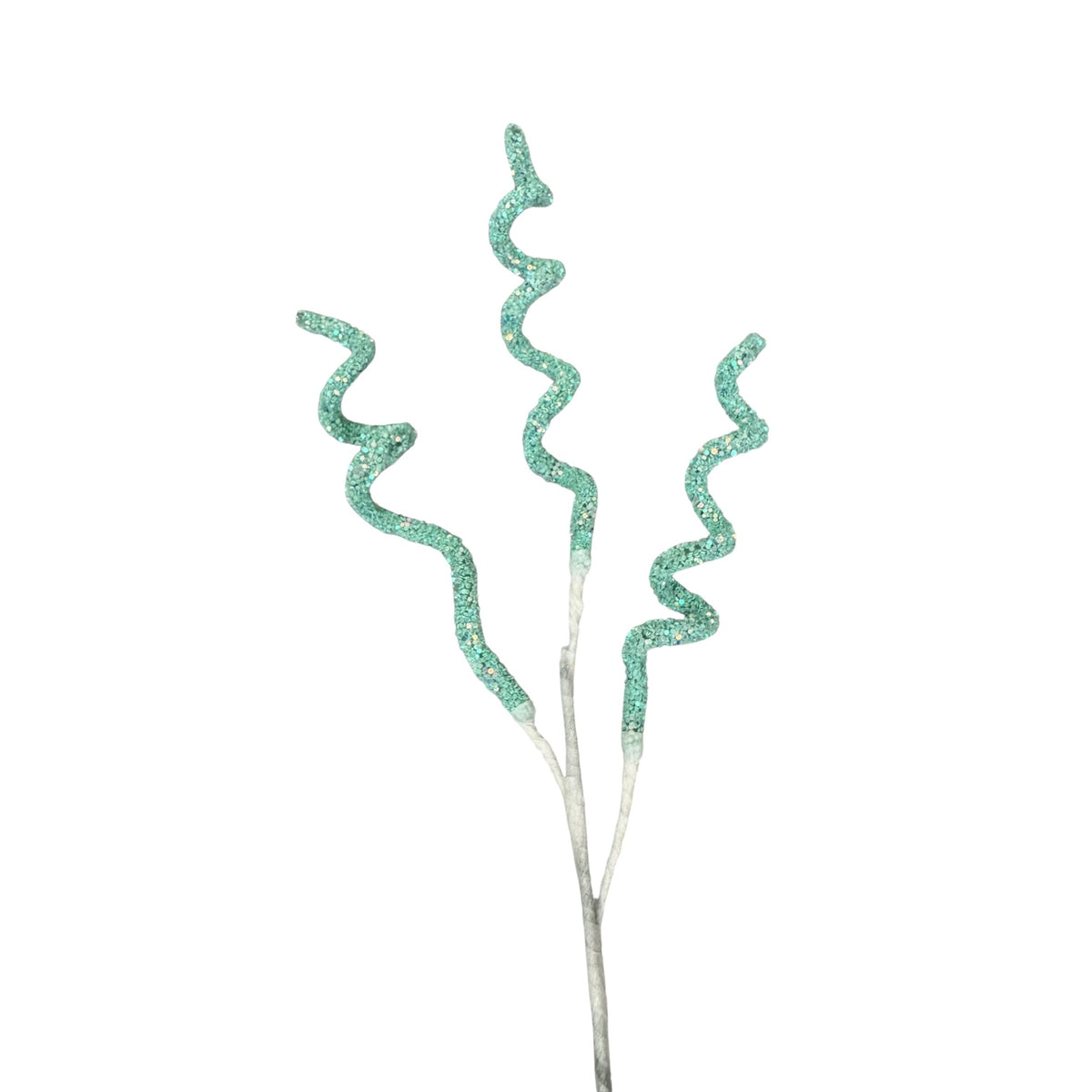 Glitter Christmas tree pick - Tiffany blue