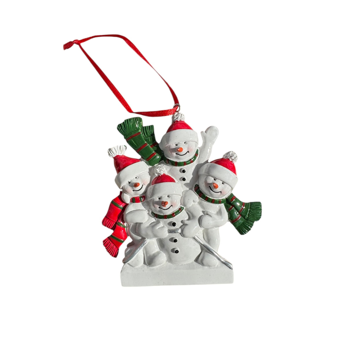 Snowman family ornament  - 4 people
