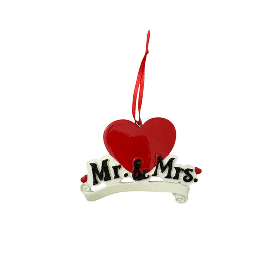 Mr and Mrs personalised ornament