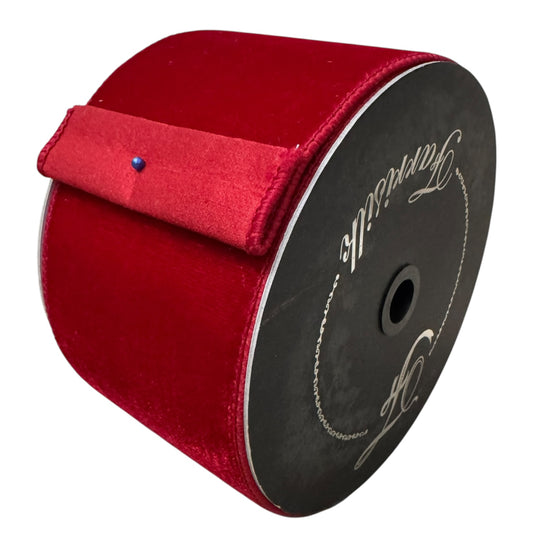 Red Velvet 4” wire ribbon