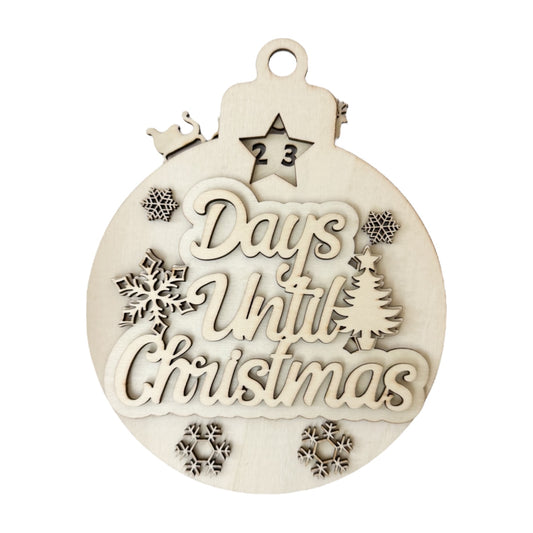 Christmas Advent wooden large ornament- paint kit