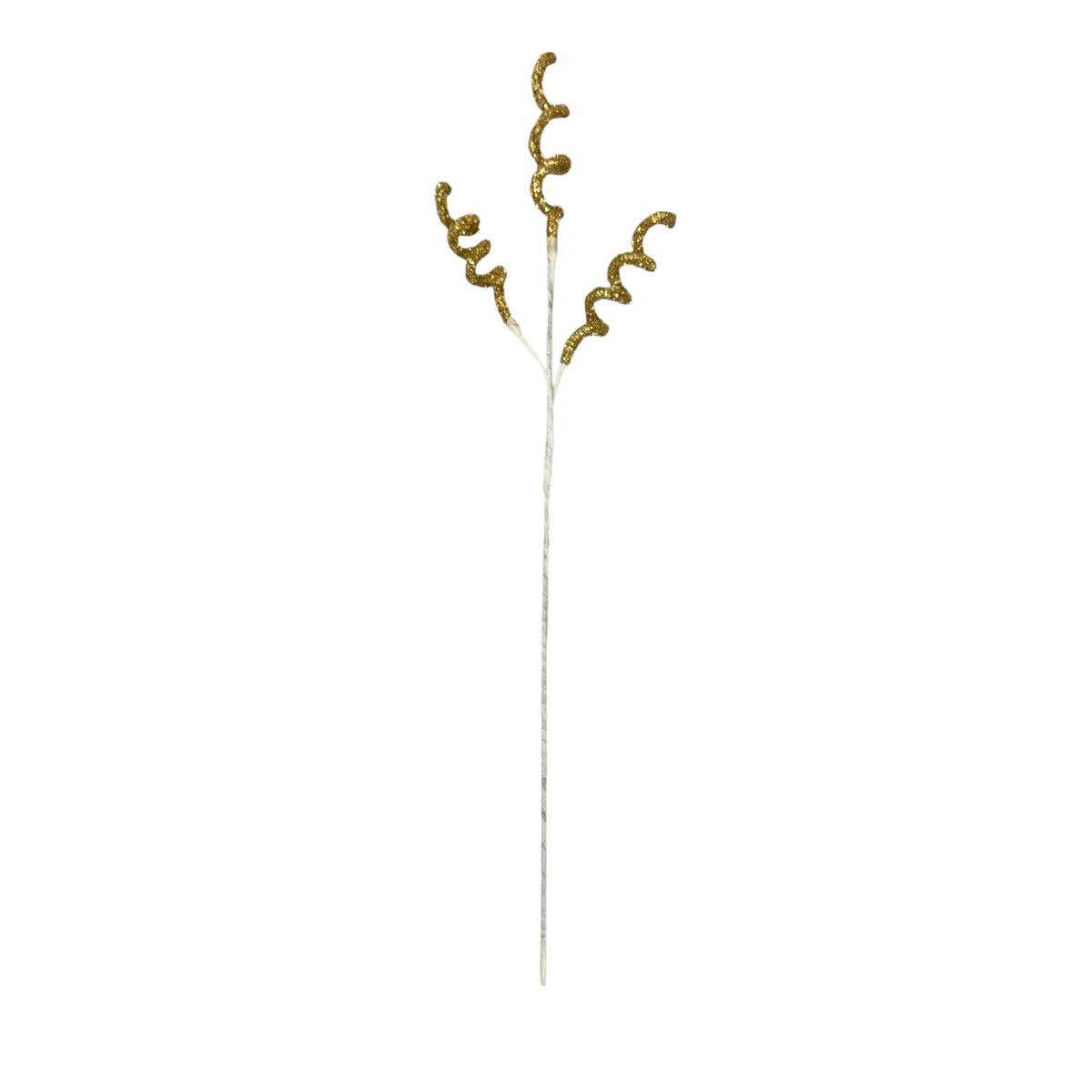 Glitter Christmas tree picks - Gold
