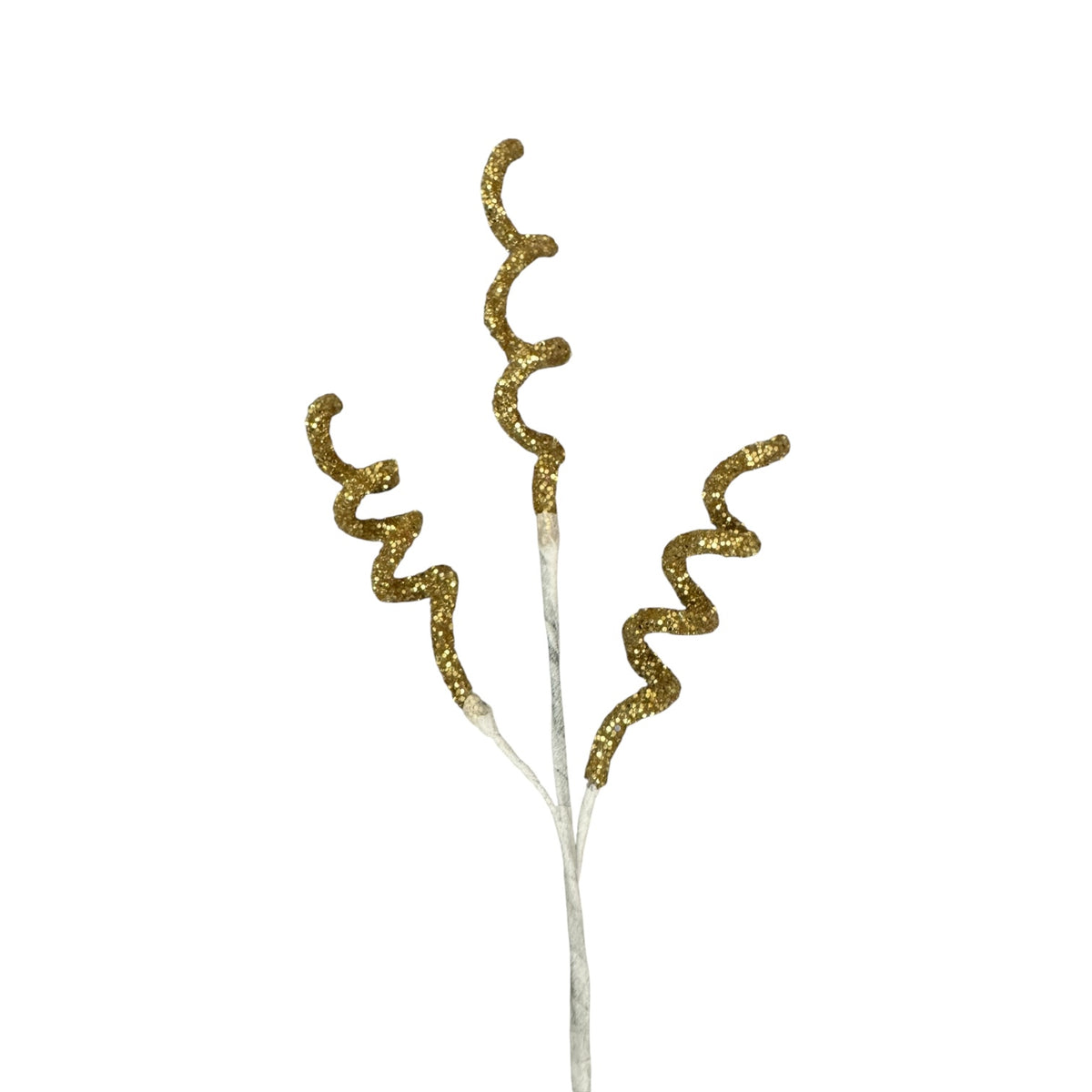 Glitter Christmas tree picks - Gold