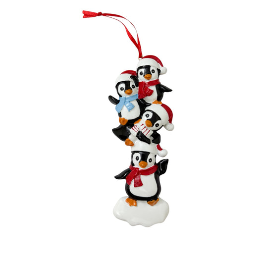Vertical penguins ornament - 4 people