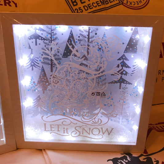 Light Up Frame - Snowman