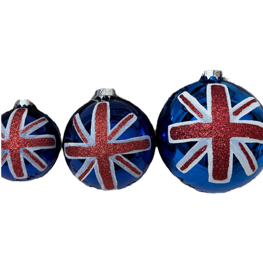 UK Union Jack Glass bauble