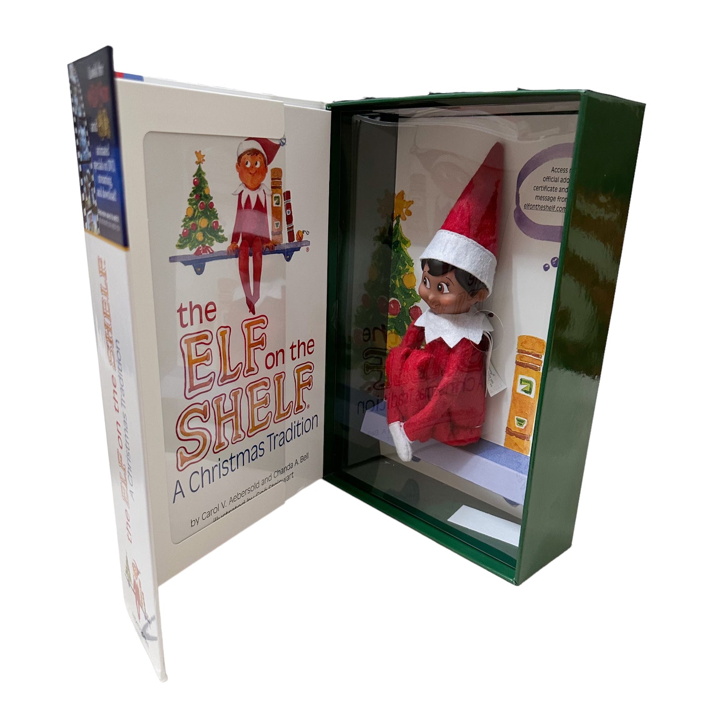 Brown Elf in the box with Hardcover book