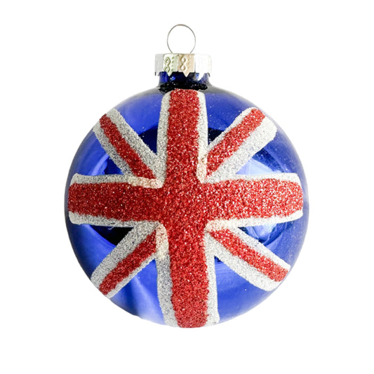 Union Jack Glass Bauble - medium