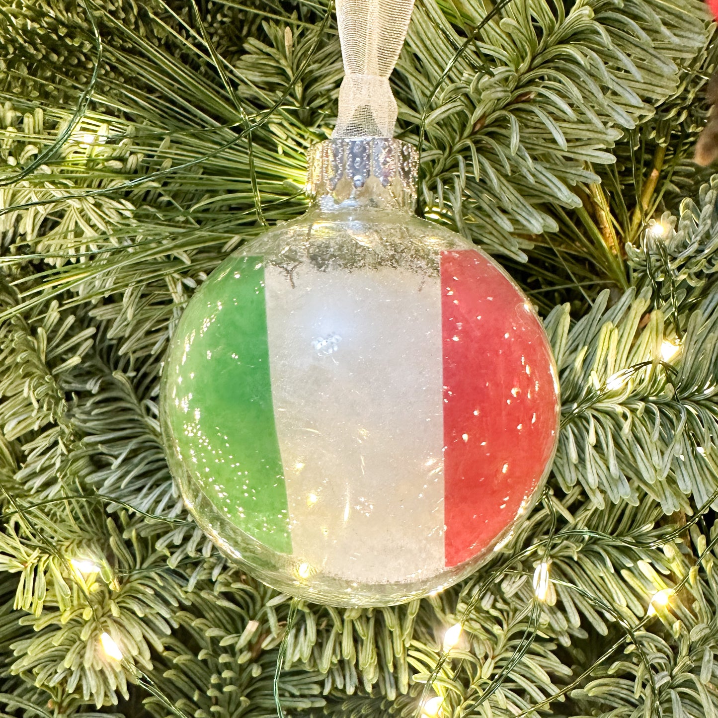 Country Flag Glass Bauble - Any country