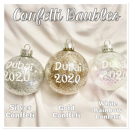 Personalised Confetti Bauble