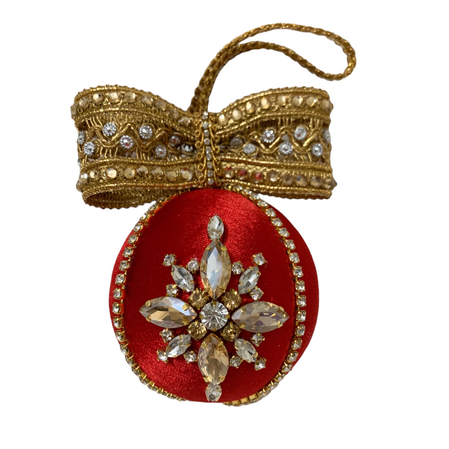 Red Velvet Mosaic Rhinestone Bauble Collection