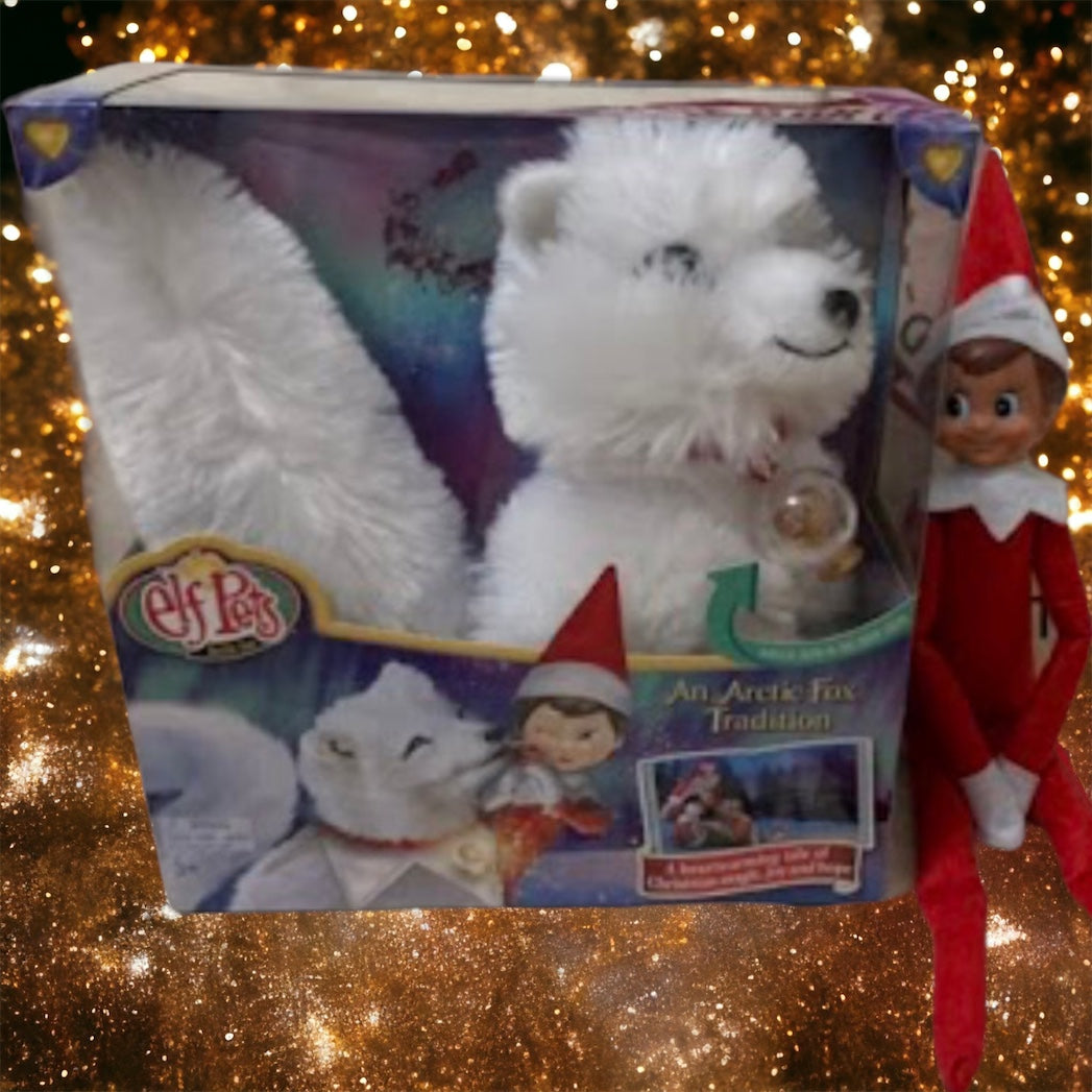 Arctic Fox - elf pet - in the box with Hardcover book
