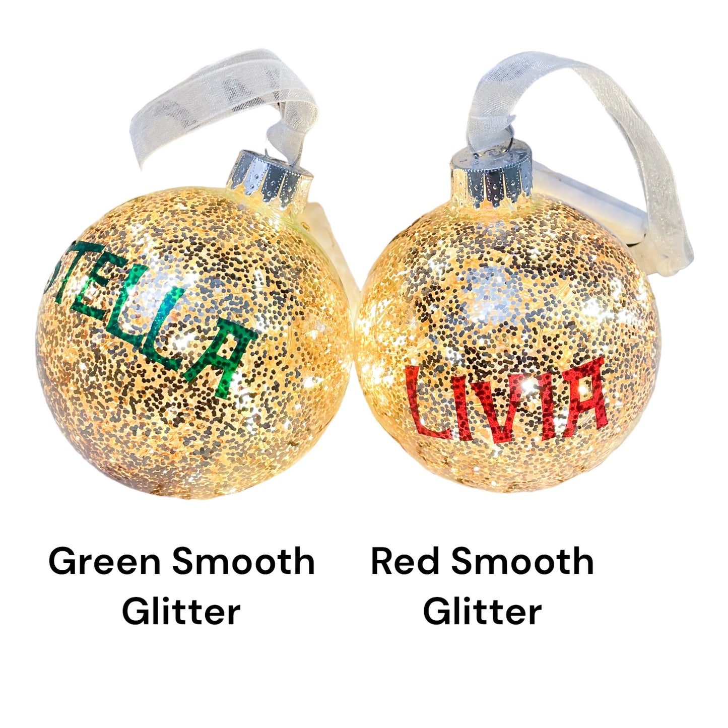 Light up Confetti Glass Baubles