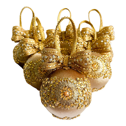 Gold Applique Baubles - Large